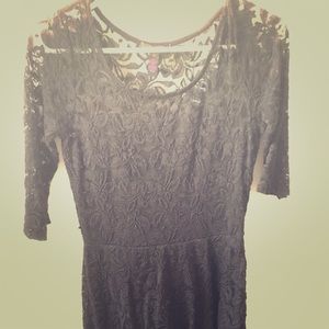 Black lace dress, worn twice